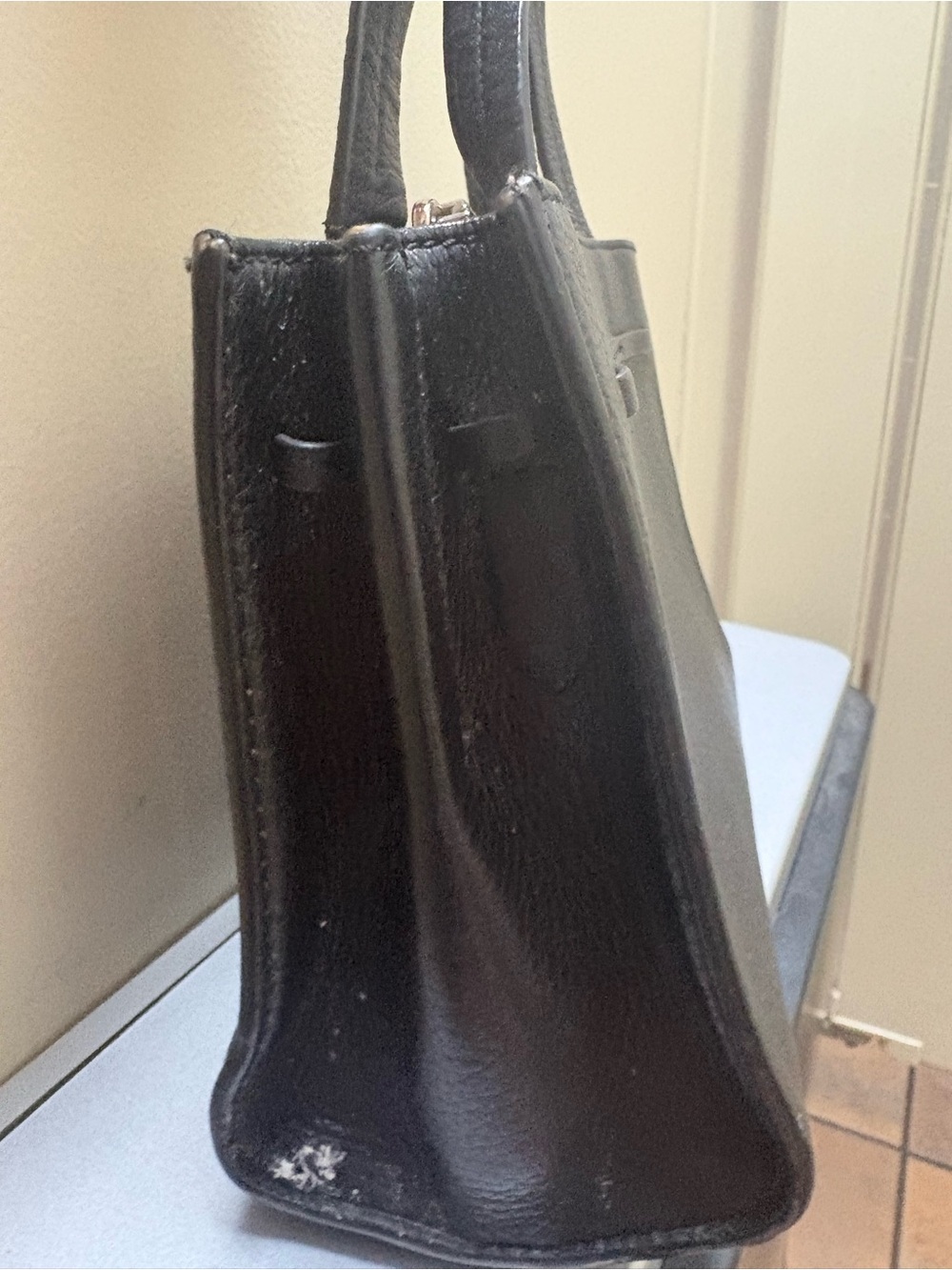 kate spade Black Mini Leather Satchel with Tassels REHAB - Picture 5 of 11